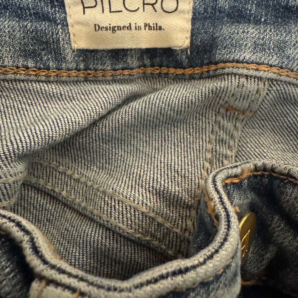 Pilcro Anthropologie Pocket High Rise Flare Blue Women's Jeans - Picture 8 of 11